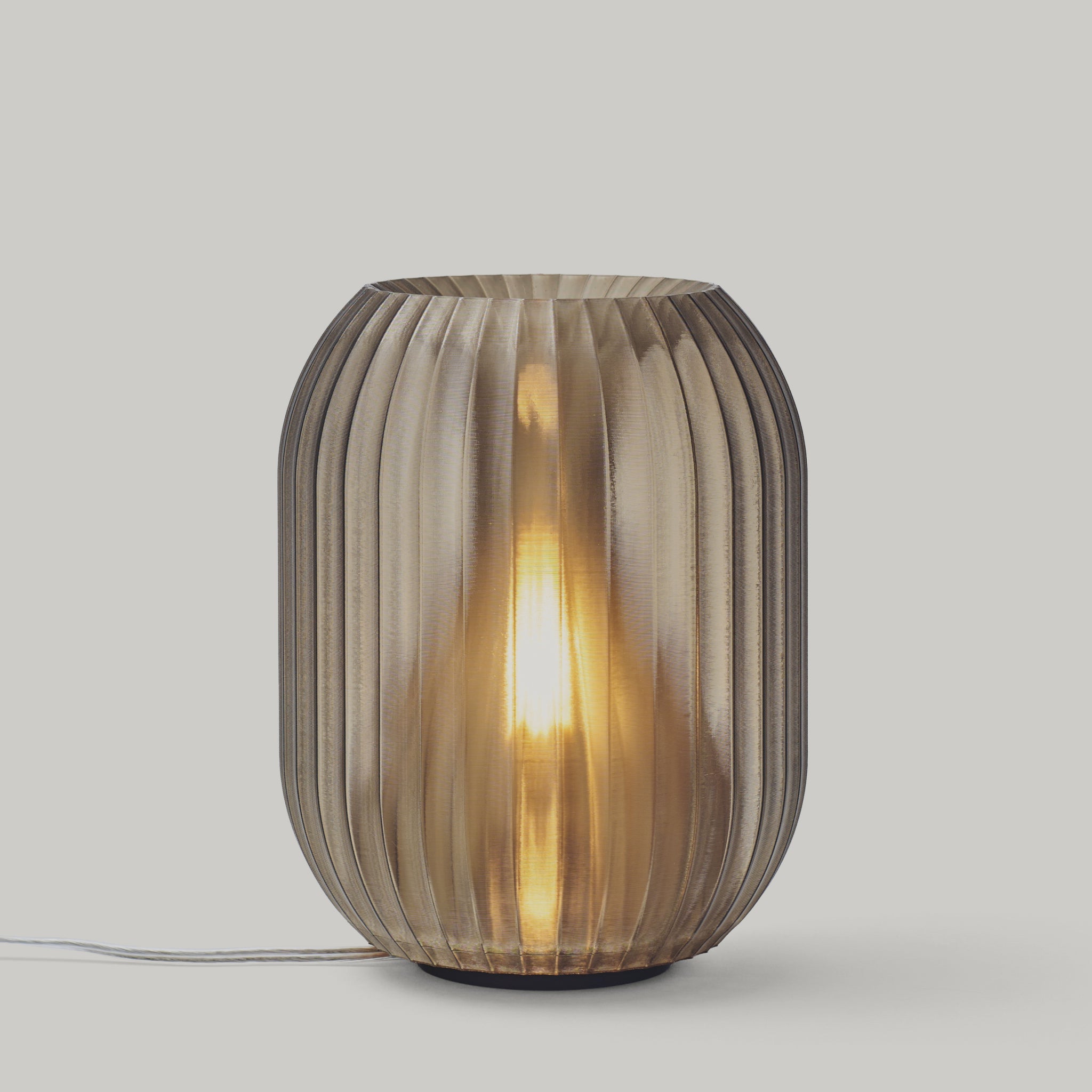 Allium Lamp in Smoke on white background