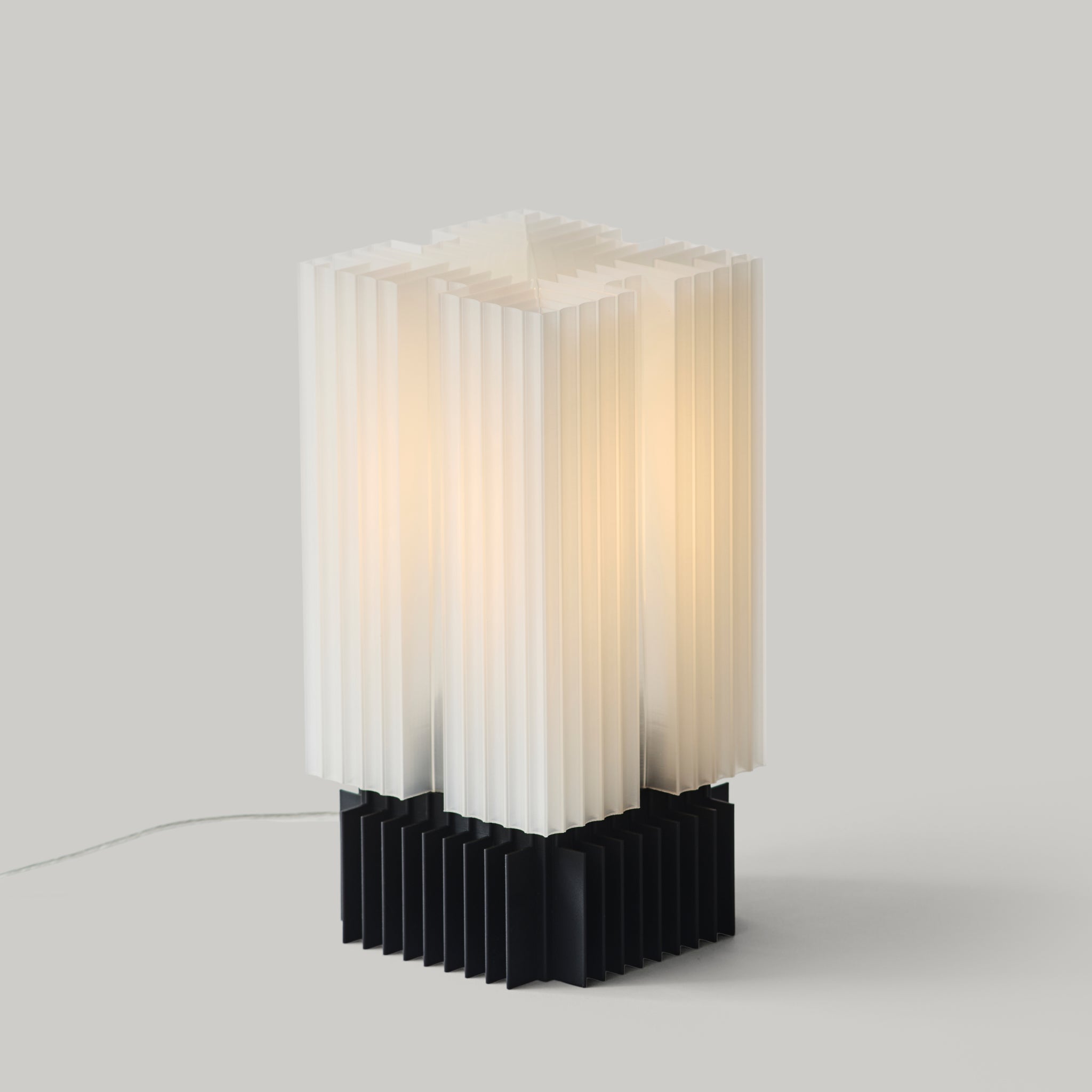 Brut Lamp in Matte Black on white background