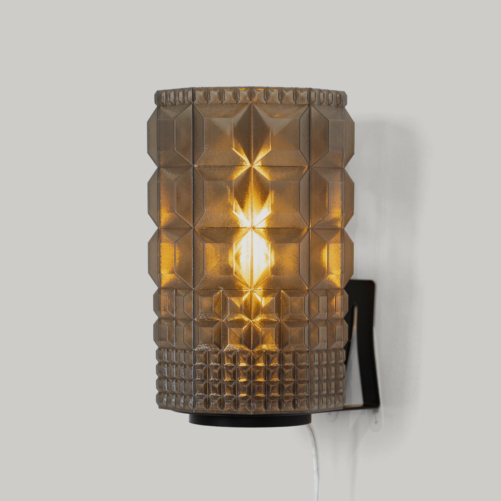 Gem Sconce in Smoke on white background