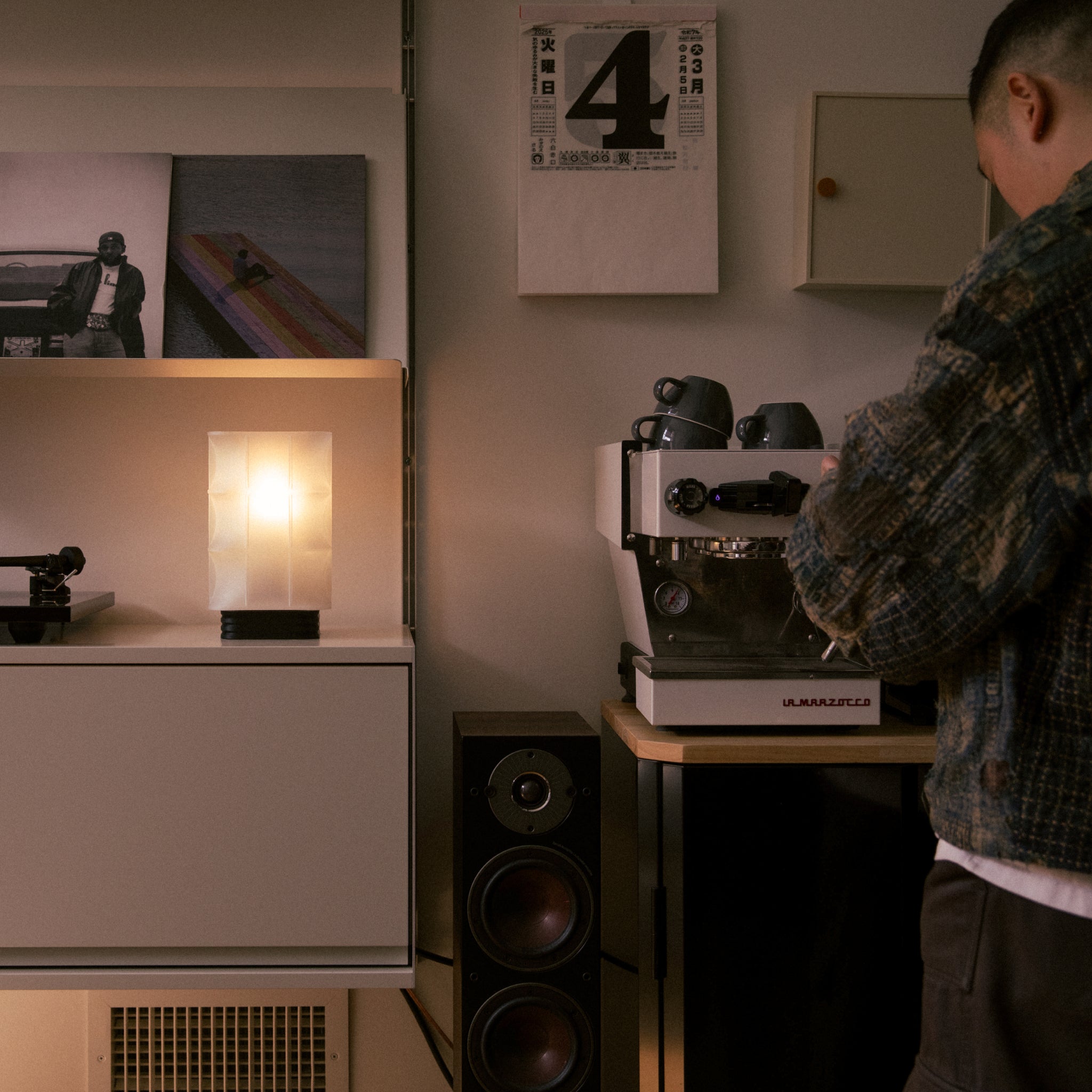 Image of Scaffold Lamp in a modern storefront