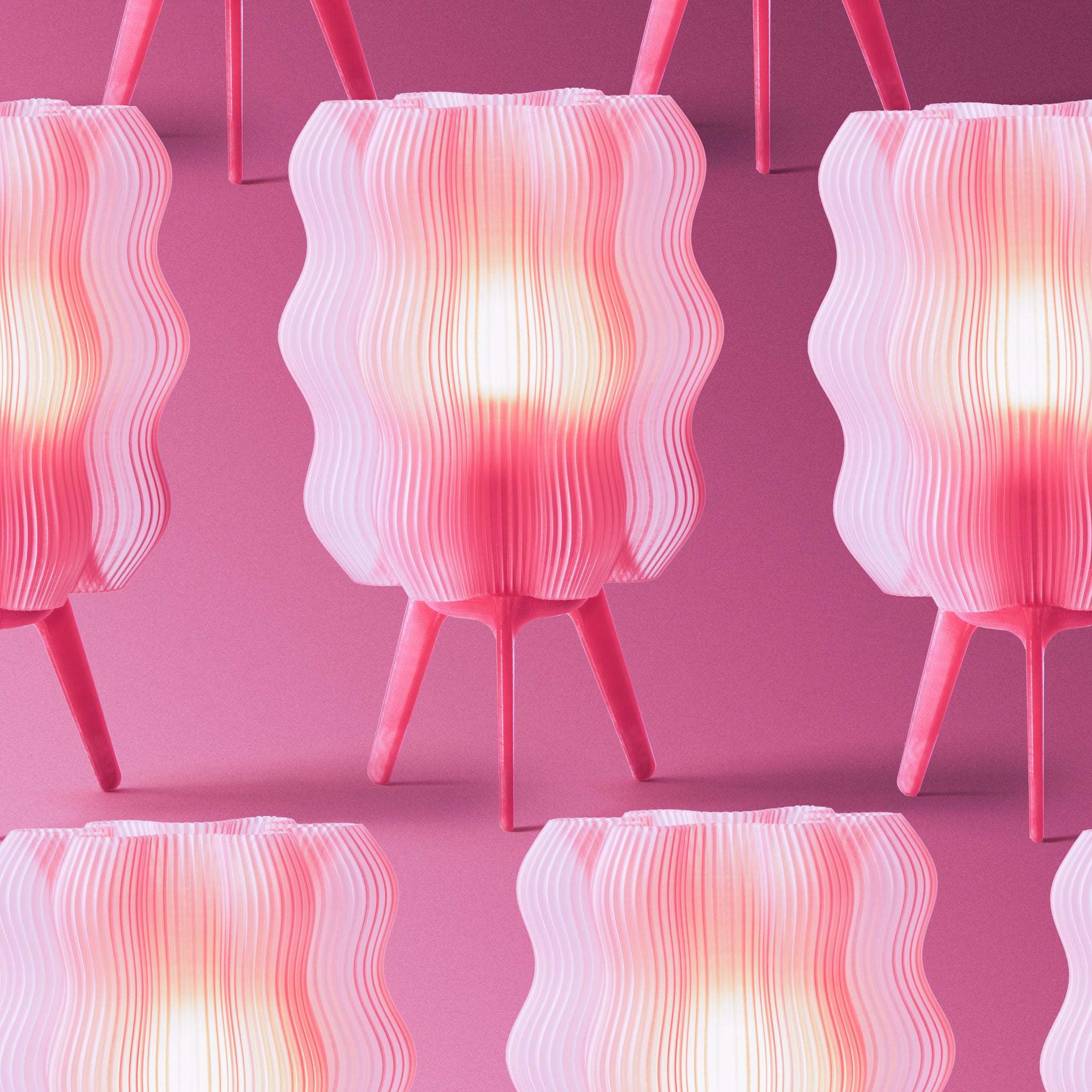 Wavy Lamps in pink lemonade