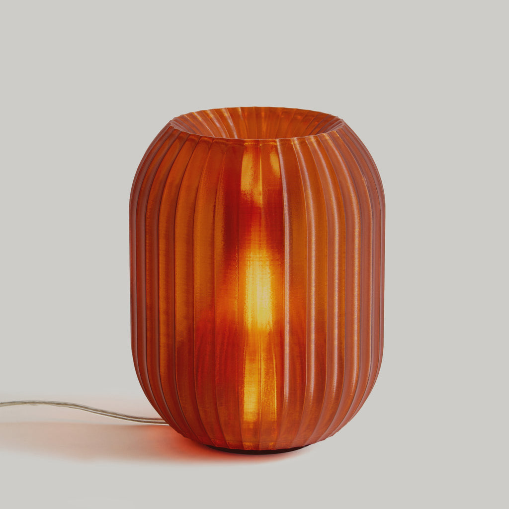 Allium Lamp in Amber on white background