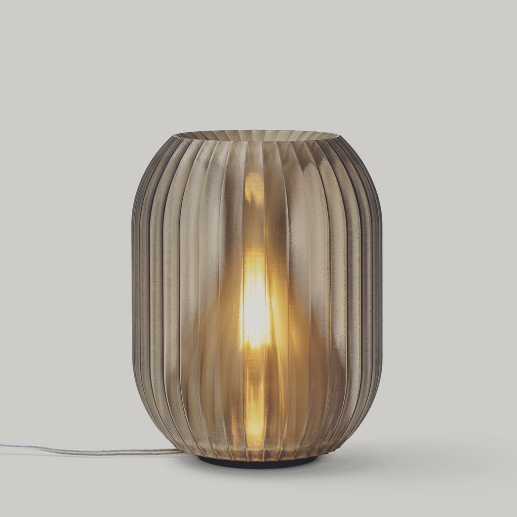 Allium Lamp in Smoke on white background
