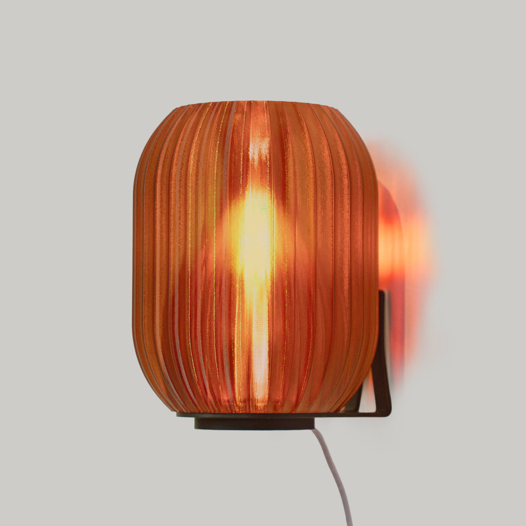 Allium Sconce in Amber on white background