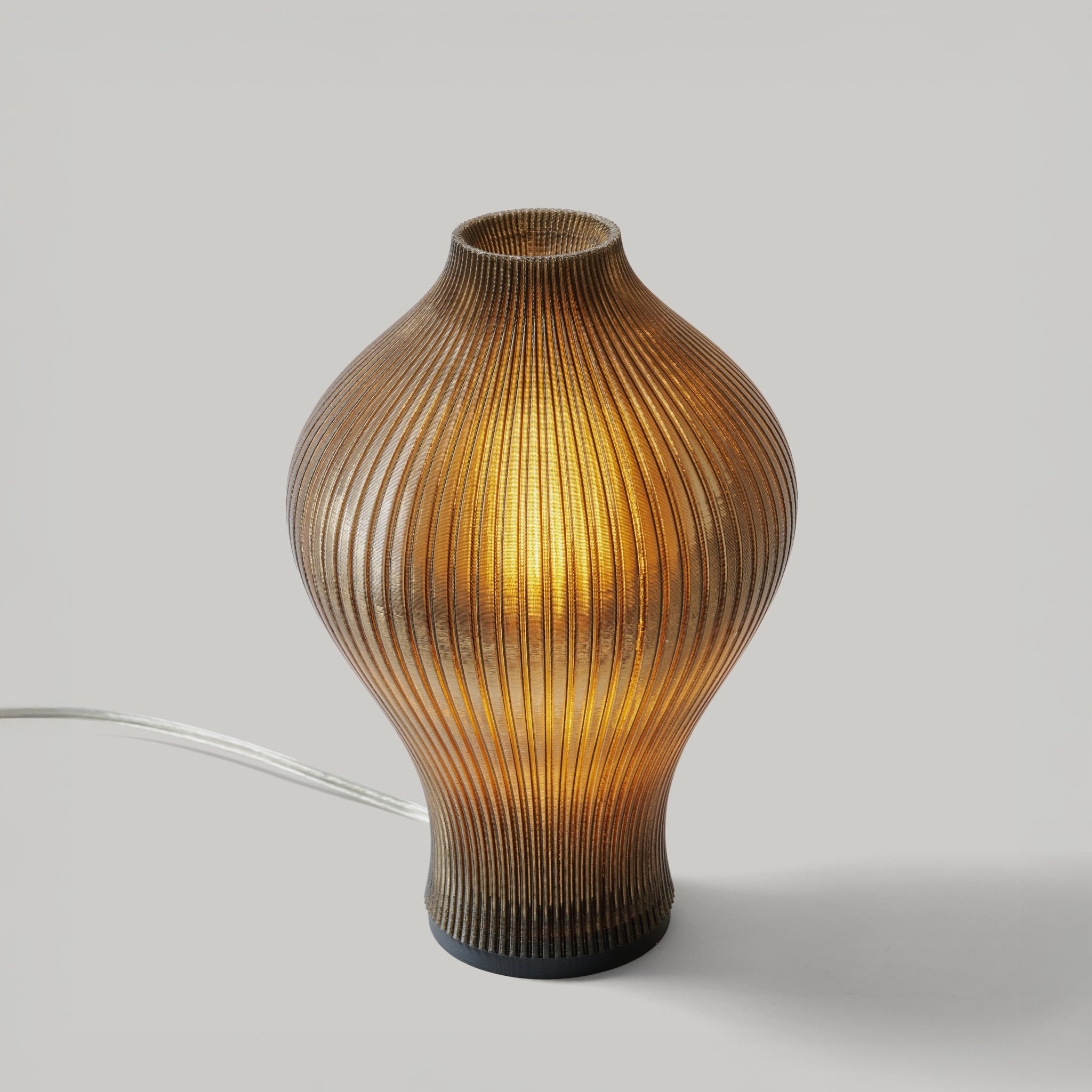 Baleine Lamp in Smoke on white background