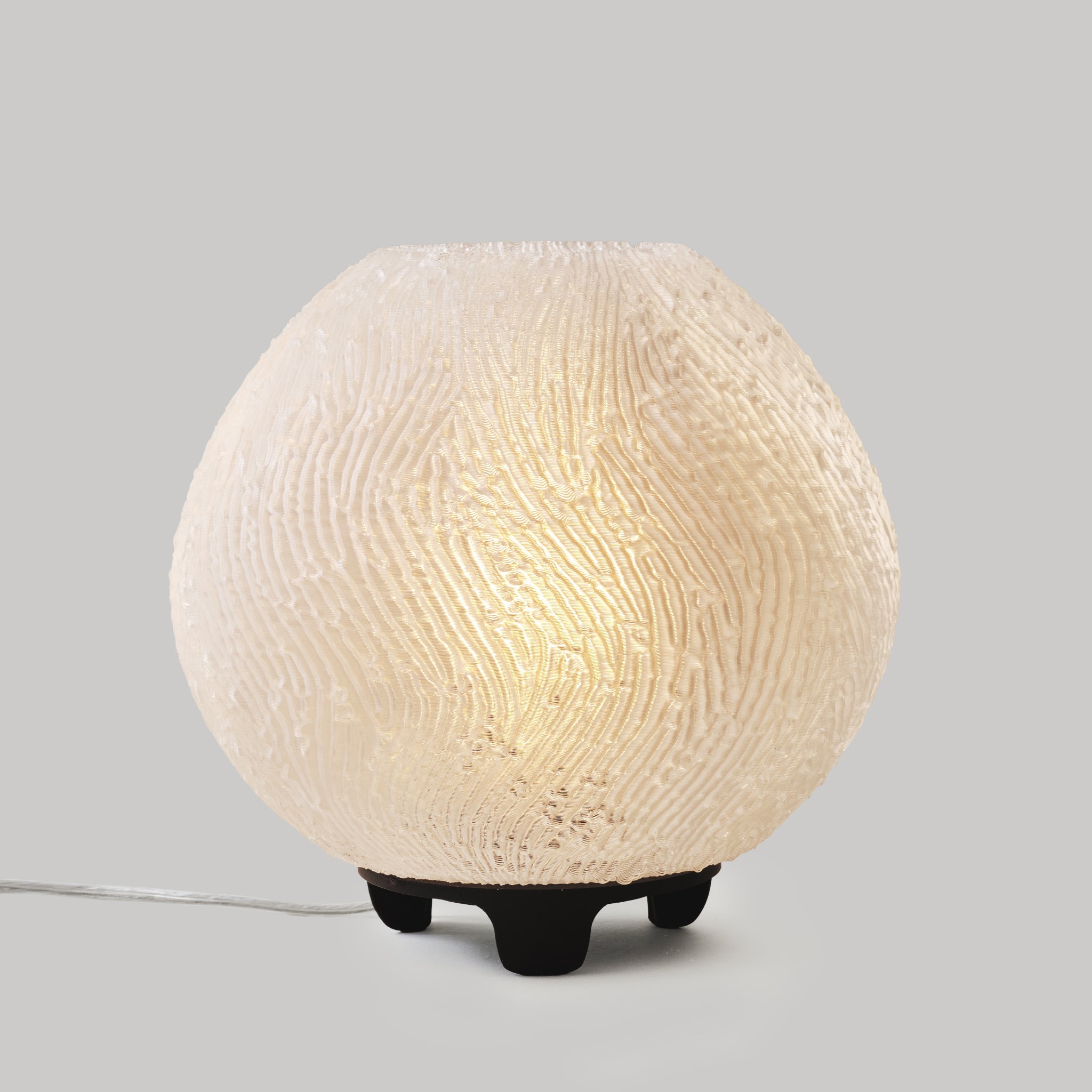 Coral Lamp in Clear on white background