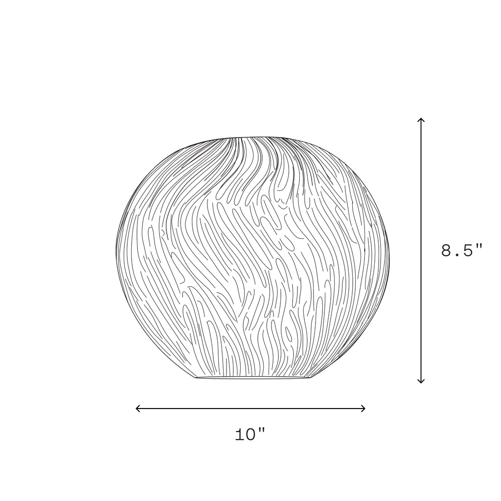 Image of Coral Pendant Smoke Dimensions: 8.5 inches tall by 10 inches wide