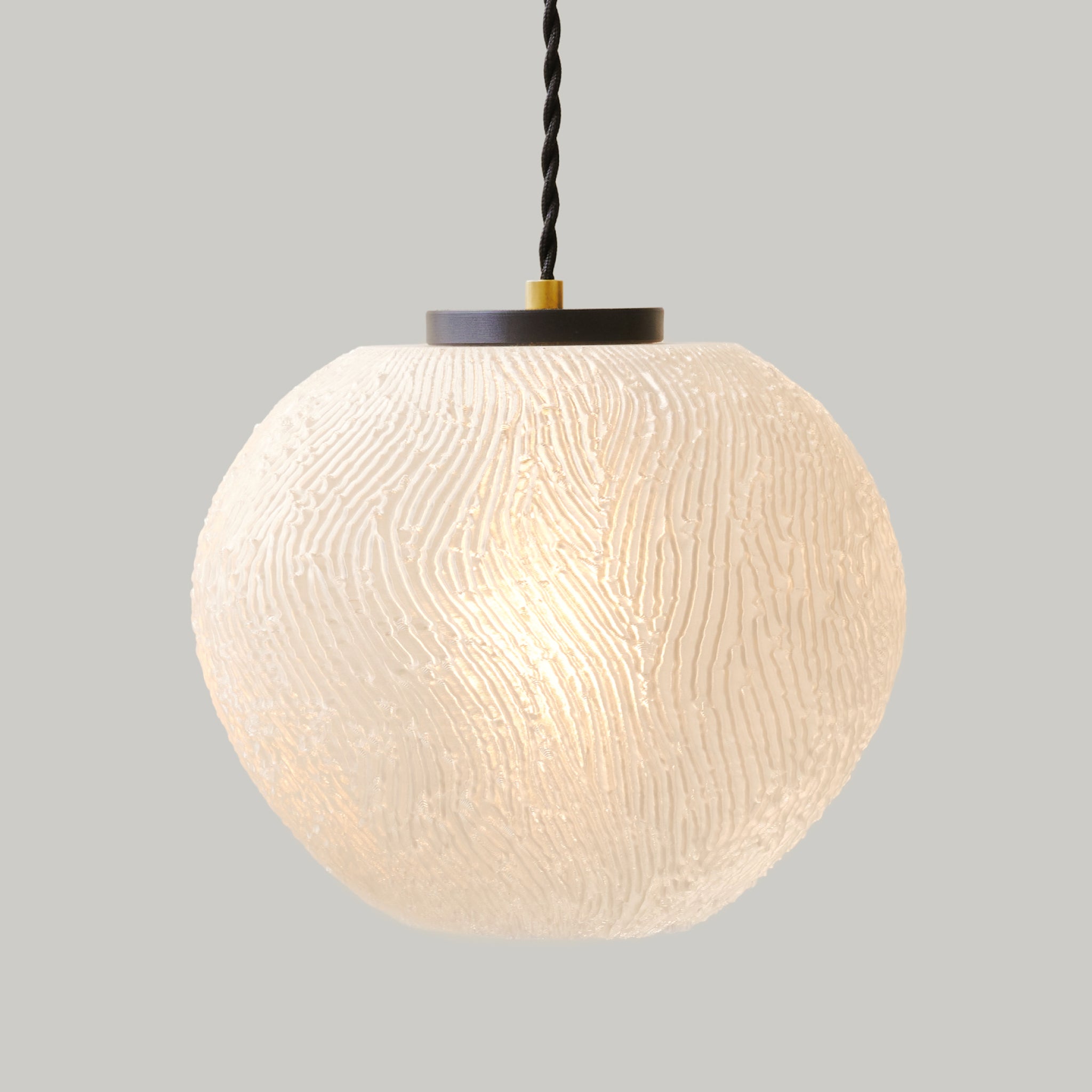 Coral Pendant in Clear on white background