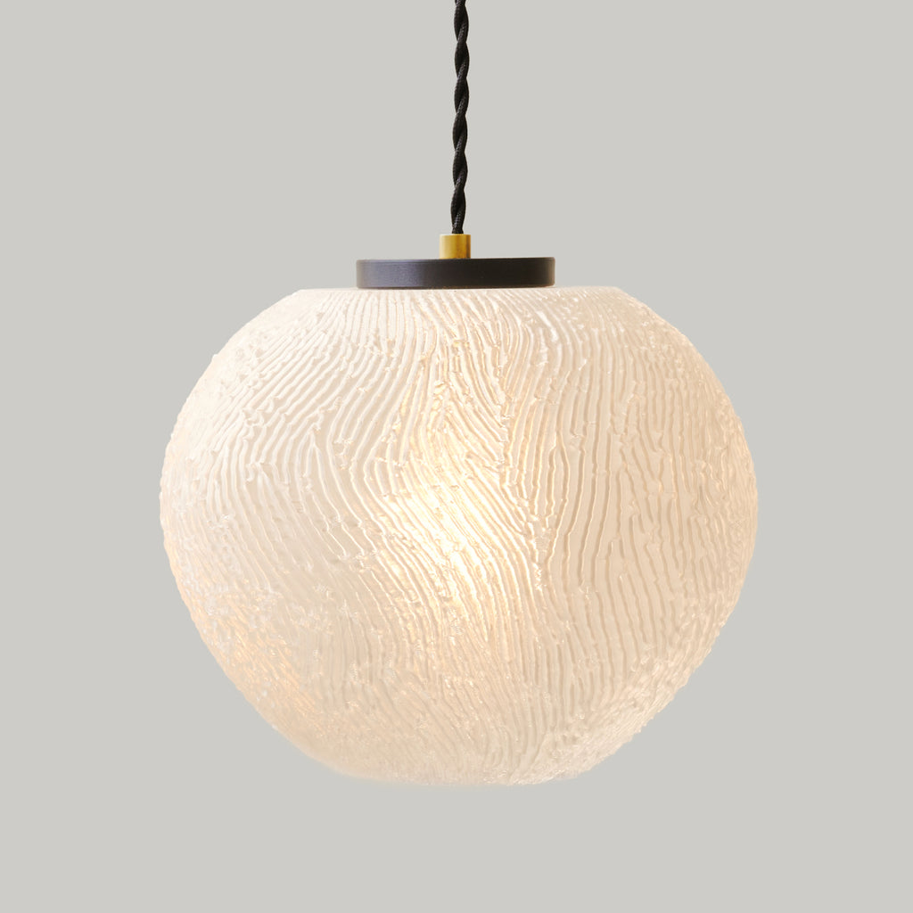 Coral Pendant in Clear on white background