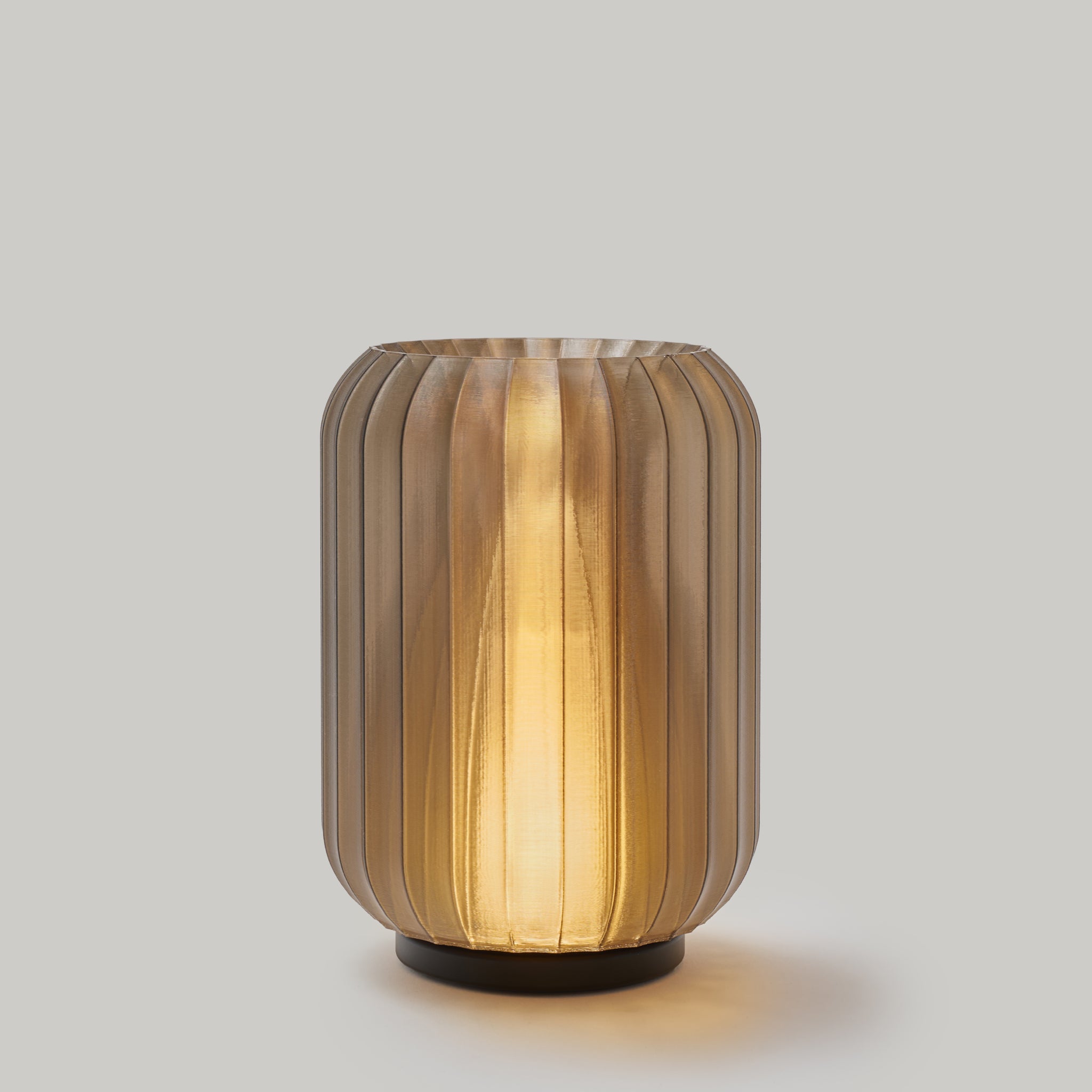 Cordless Mini Allium Lamp in Smoke on white background