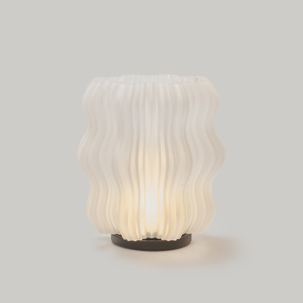 Cordless Mini Wavy Lamp on white background