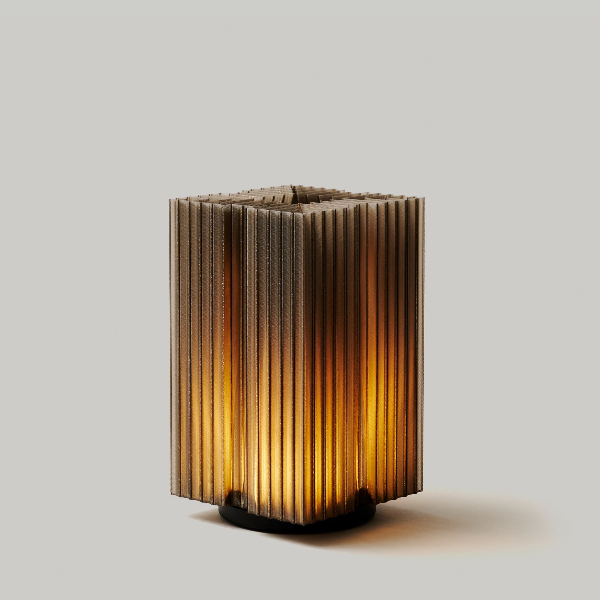 Cordless Mini Brut Lamp in Smoke on white background
