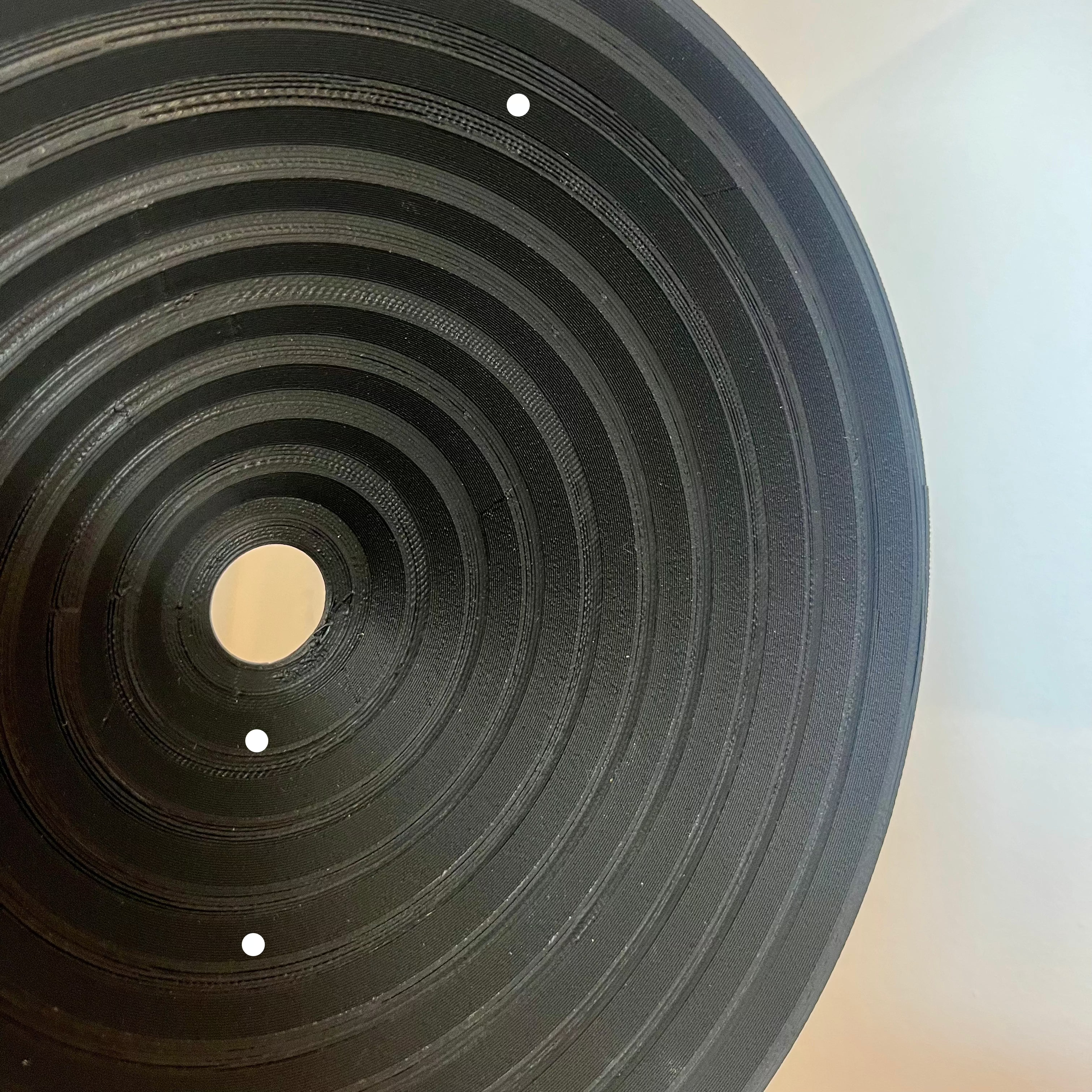 Echo Sconce shade in Matte Black with defect on white background