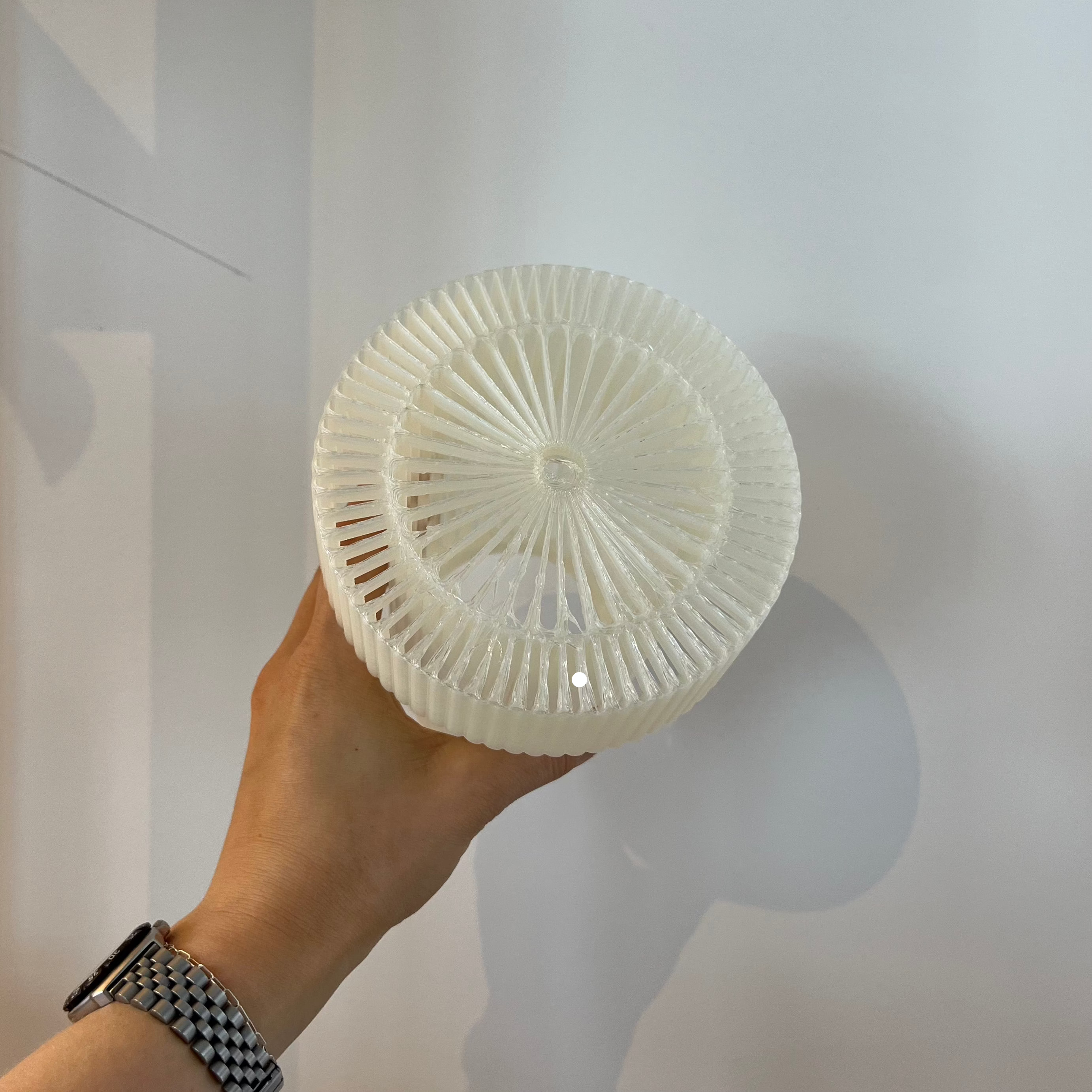 Mini Drum Lamp x Christopher Merchant with defect on white background