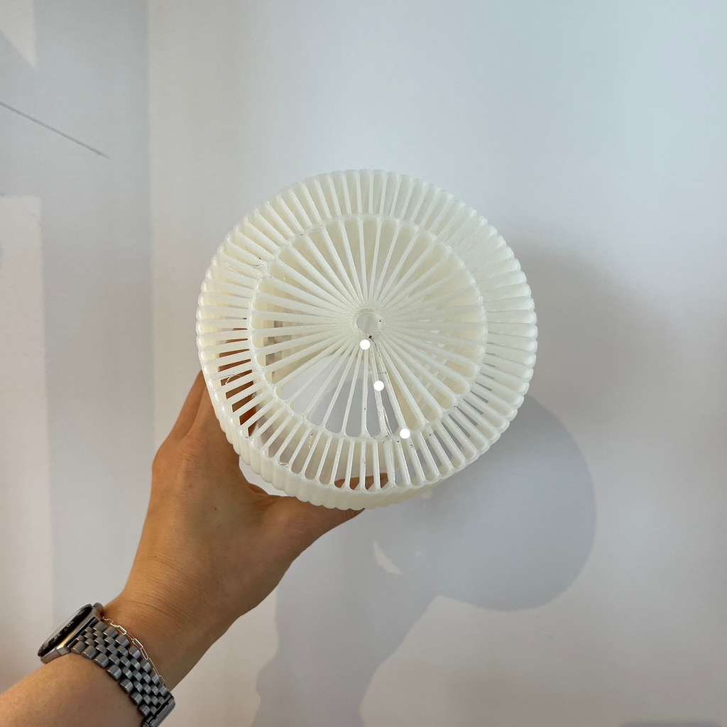 Mini Drum Lamp x Christopher Merchant with defect on white background