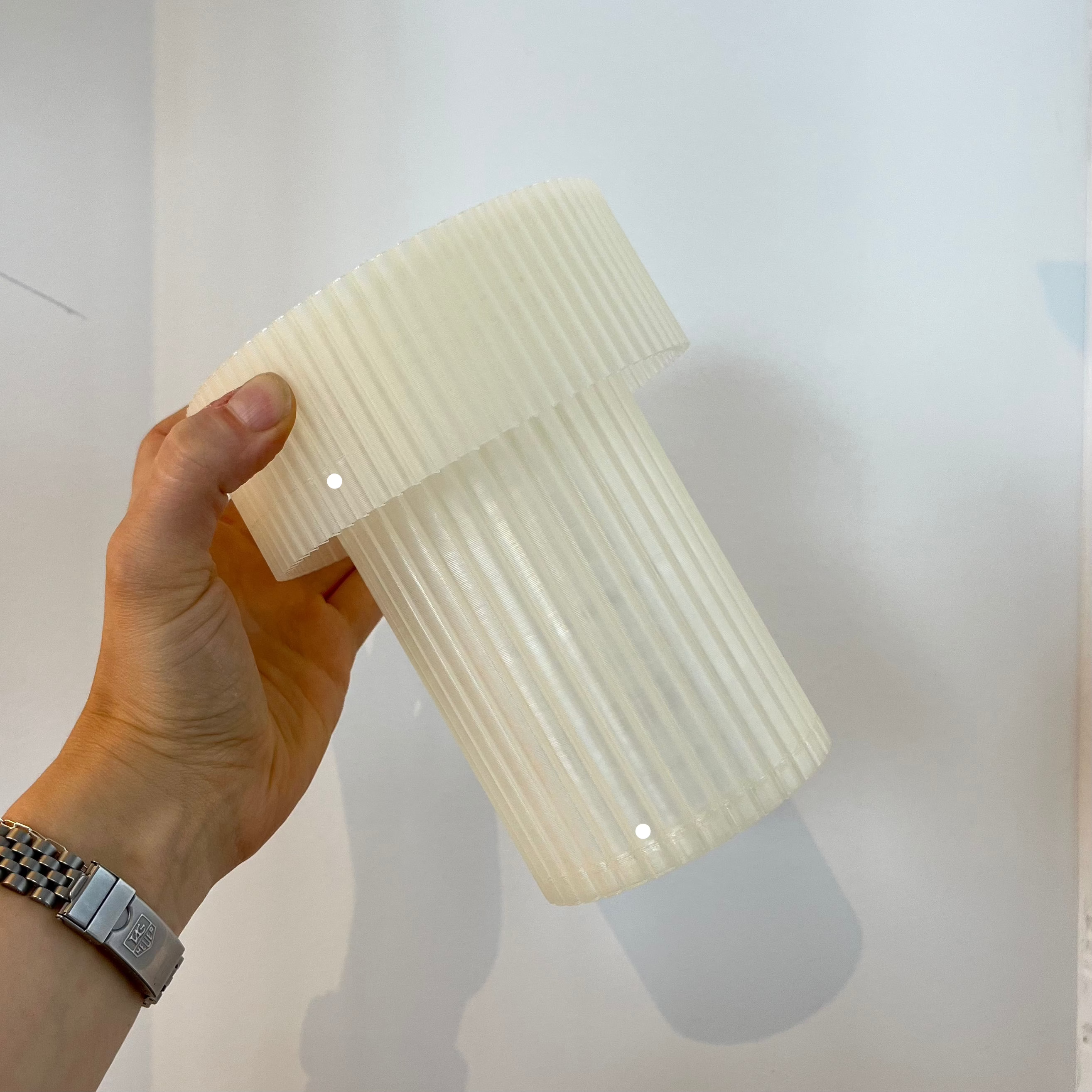 Mini Drum Lamp x Christopher Merchant with defect on white background