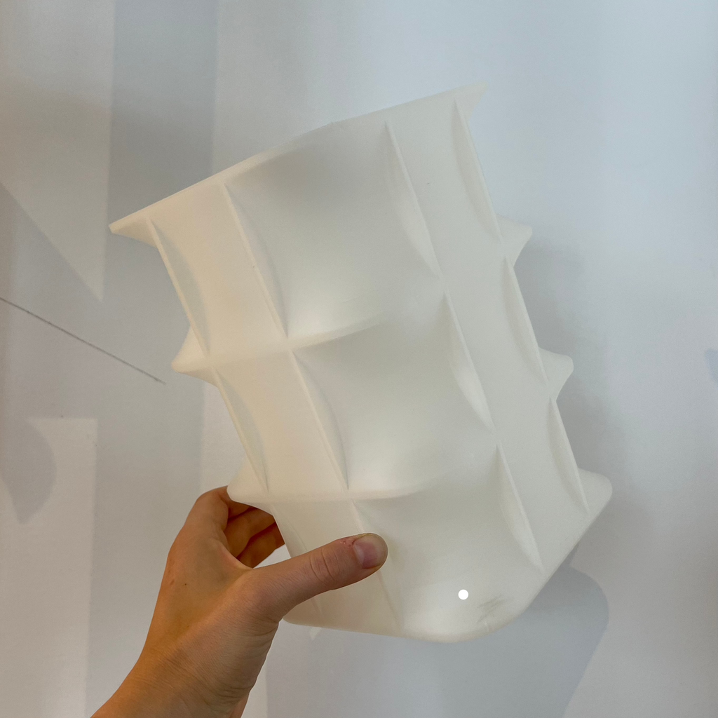 Scaffold Lamp with defect on white background