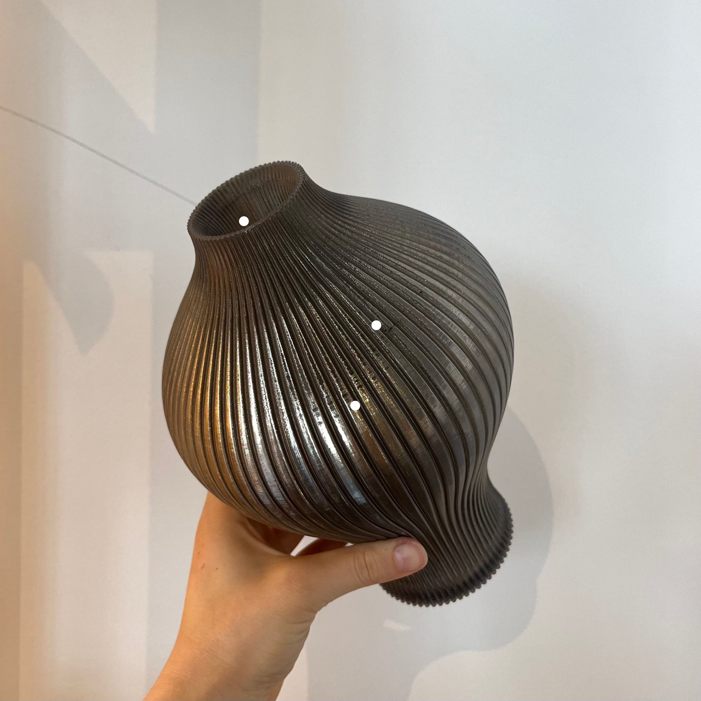 Baleine Lamp in smoke with defect on white background