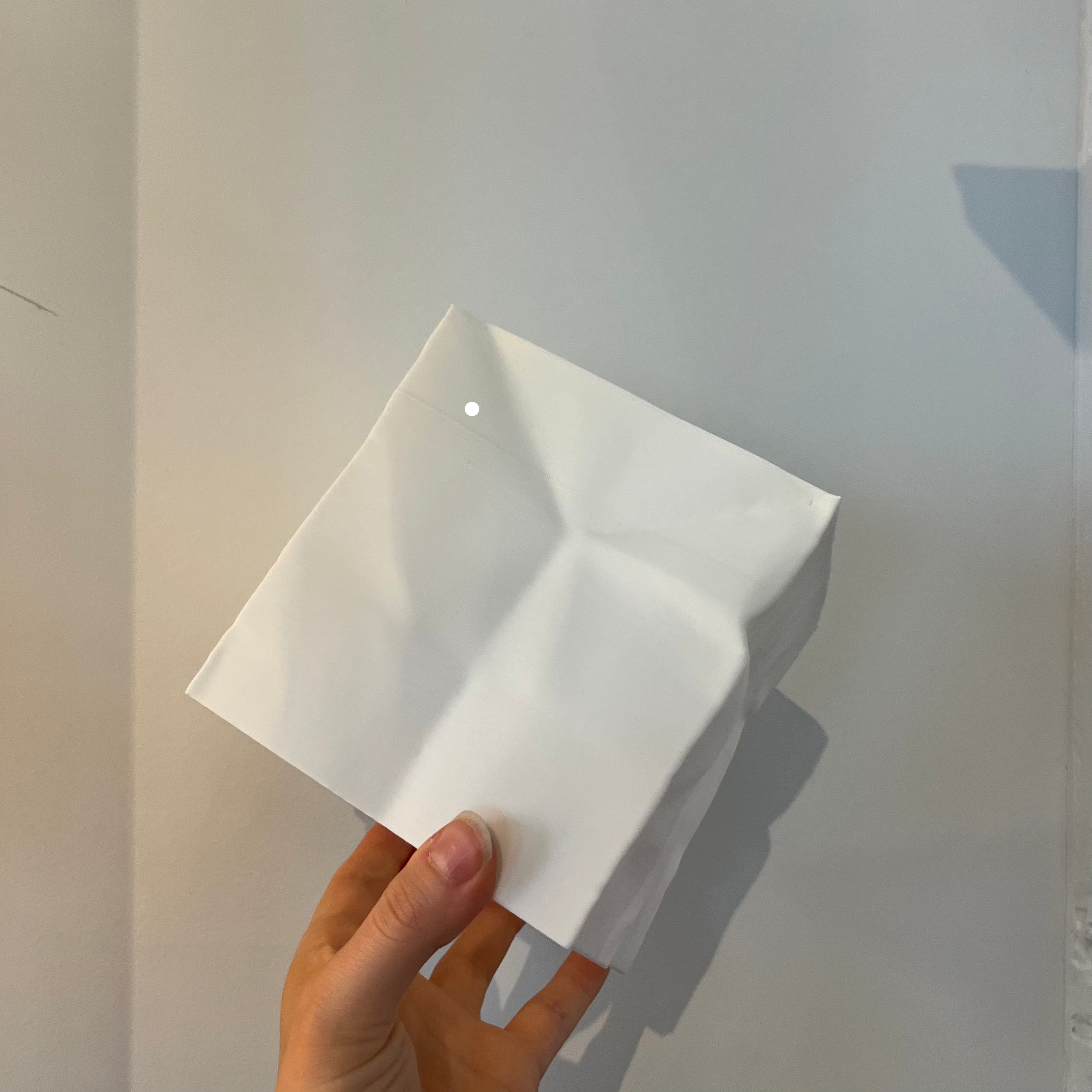 Farolito Lamp shade with defect on white background