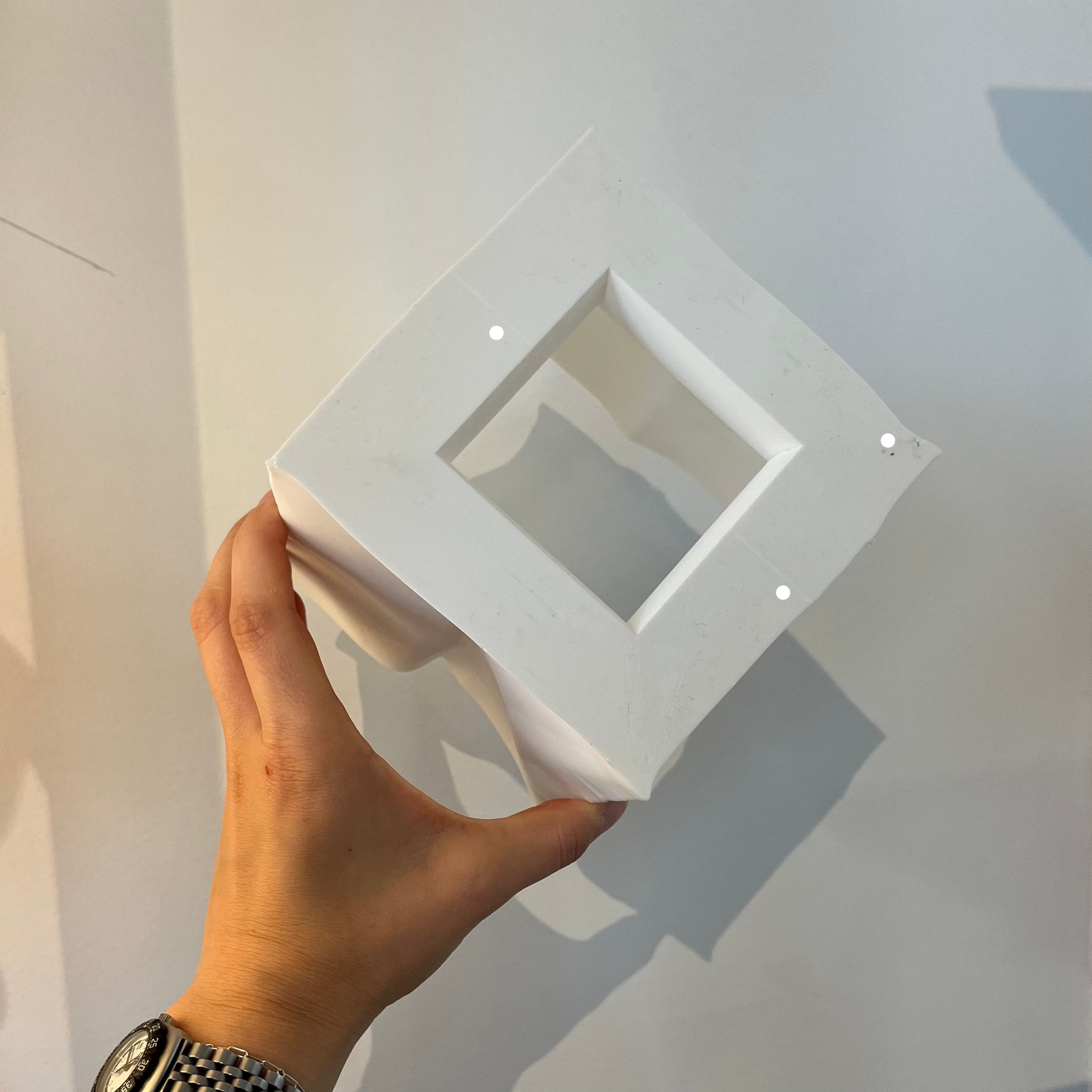 Farolito Lamp shade with defect on white background