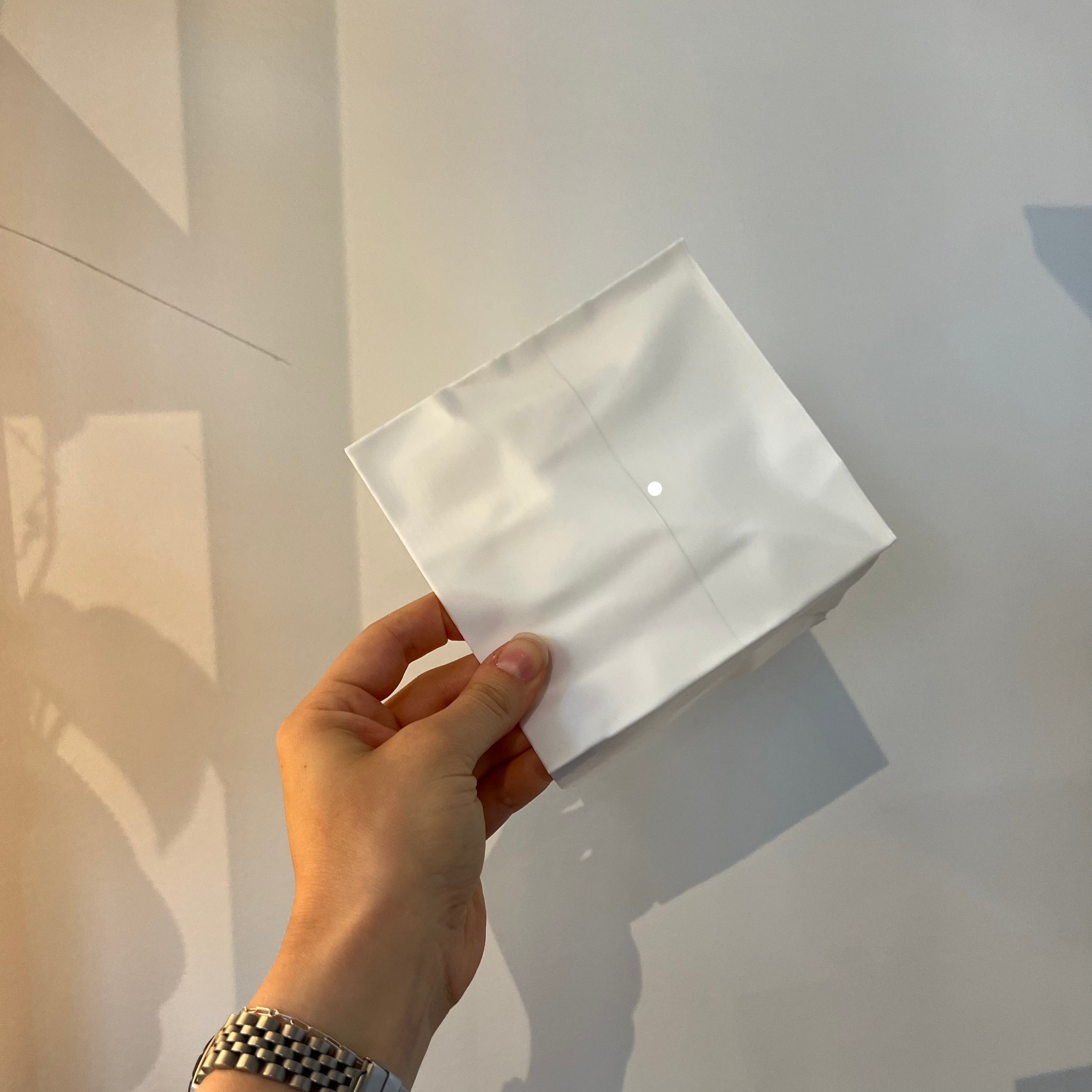 Farolito Lamp shade with defect on white background