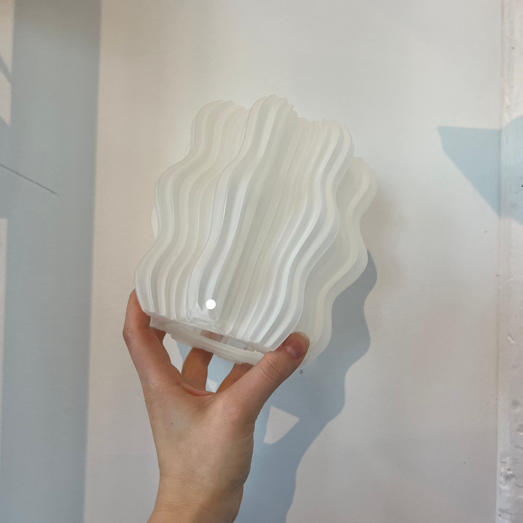 Mini Wavy Lamp shade with blemish
