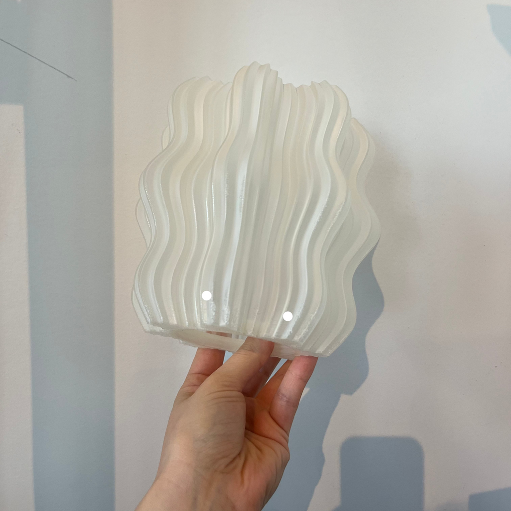 Mini Wavy Lamp shade with blemish