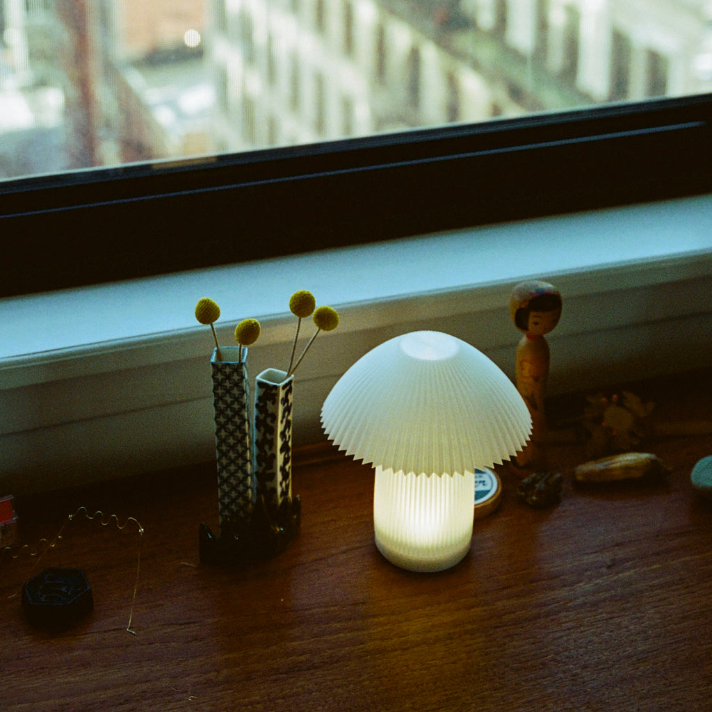 Kinoko cordless lamp on desk