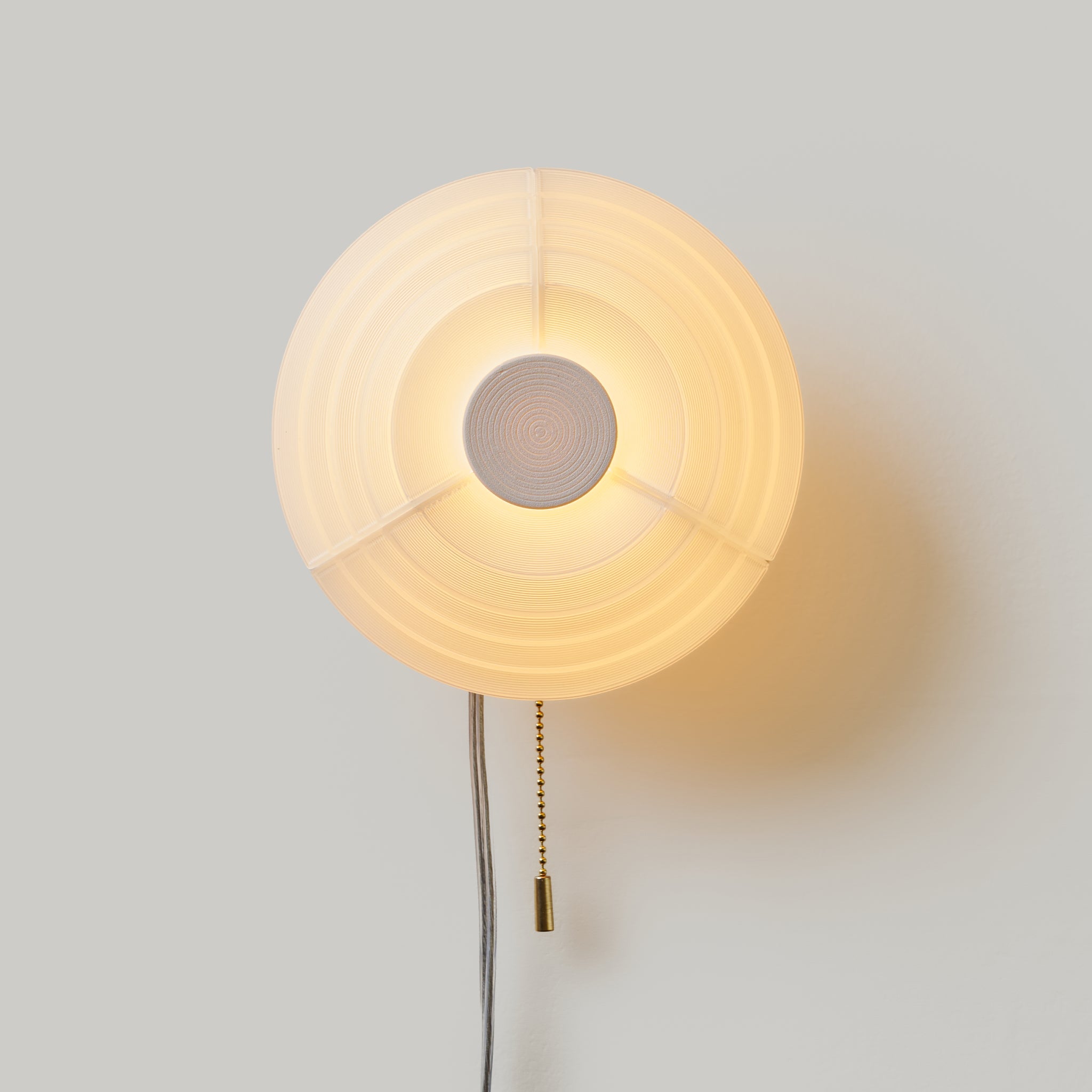 Offset Sconce on white background
