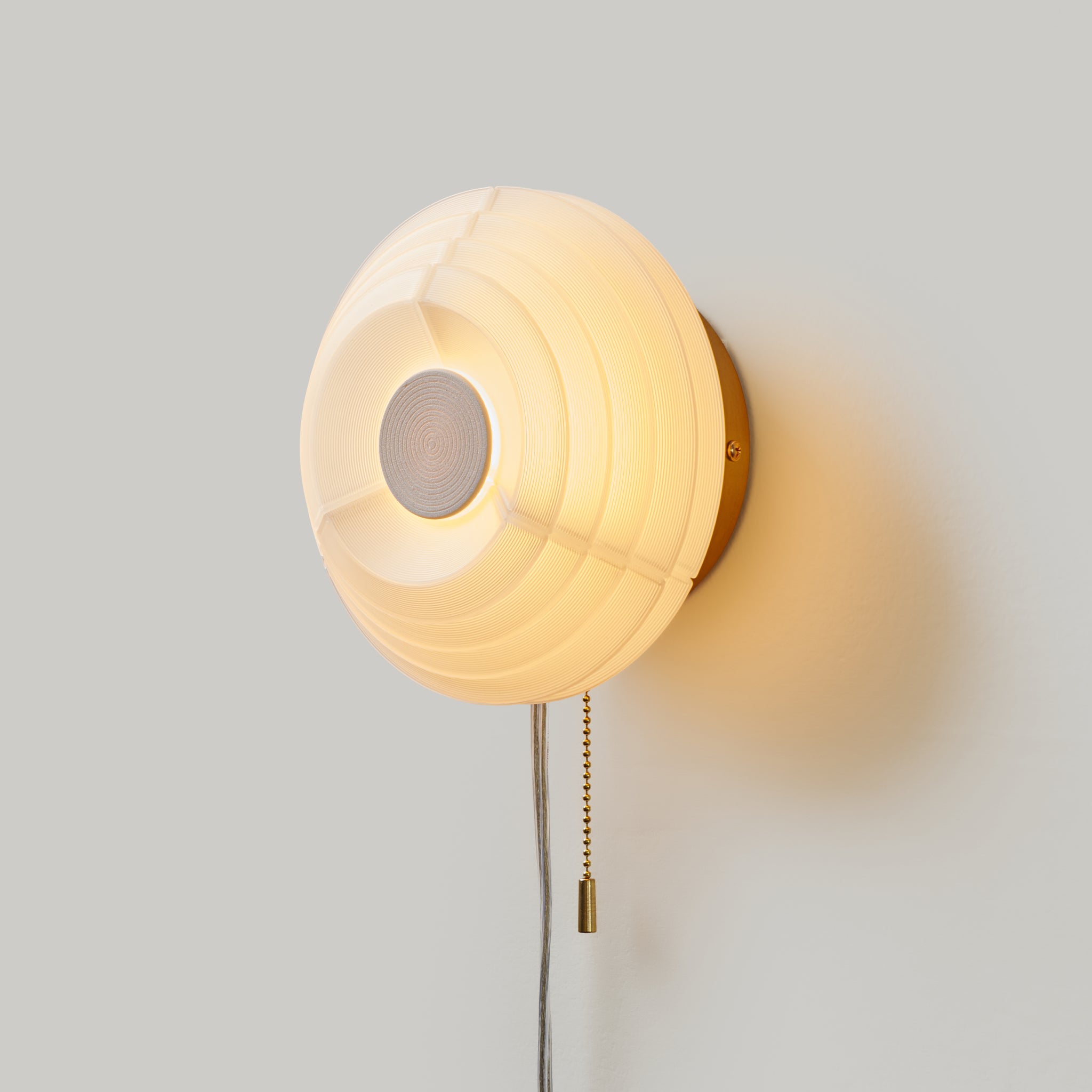 Offset Sconce from side on white background