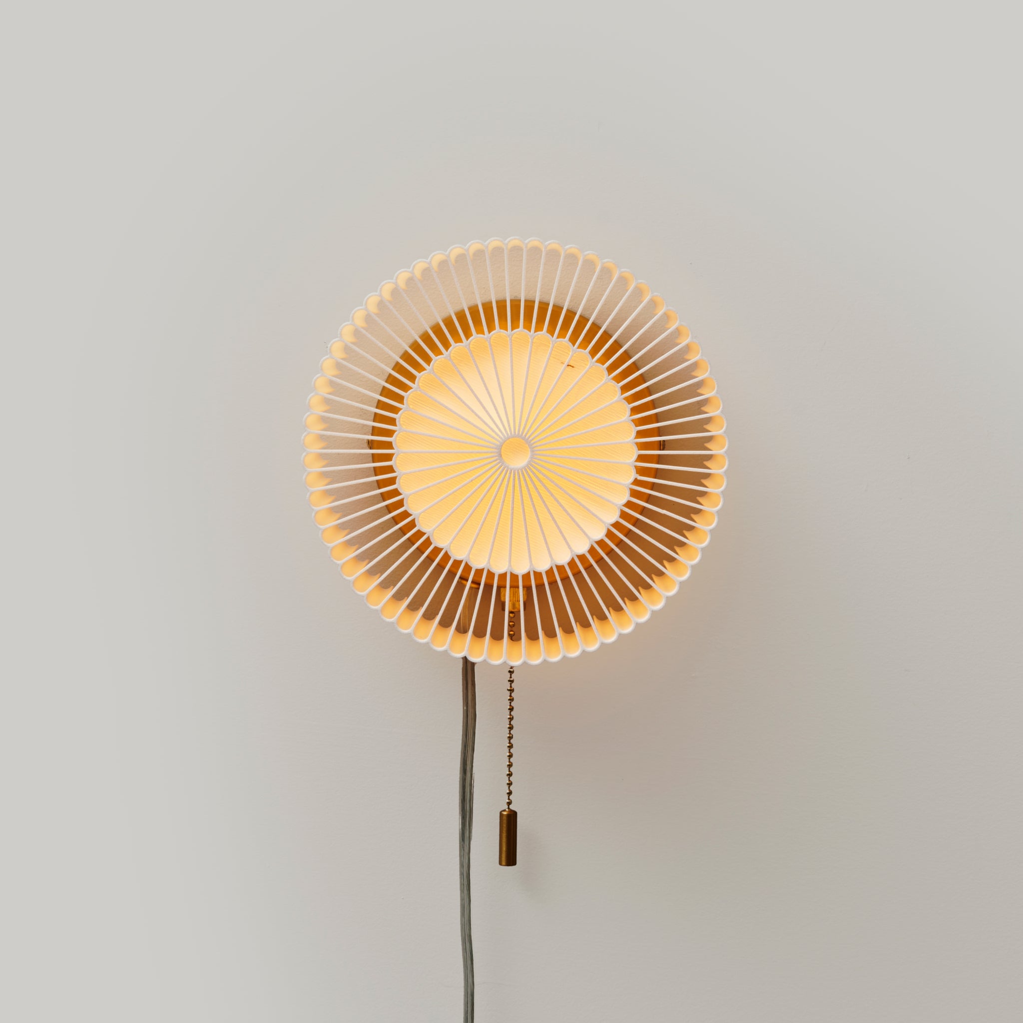 Rosette Sconce in white on white background
