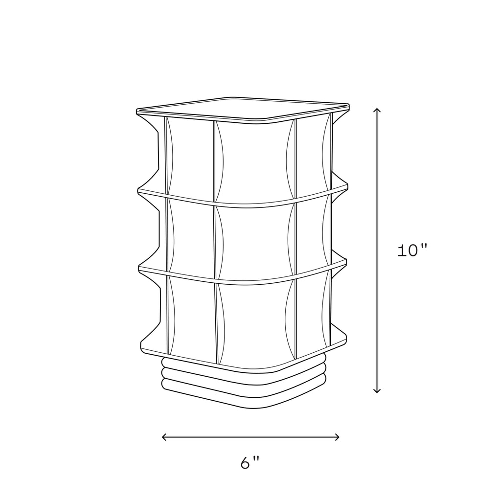 Image of Scaffold Lamp with dimensions: 10 inches tall, 6 inches wide