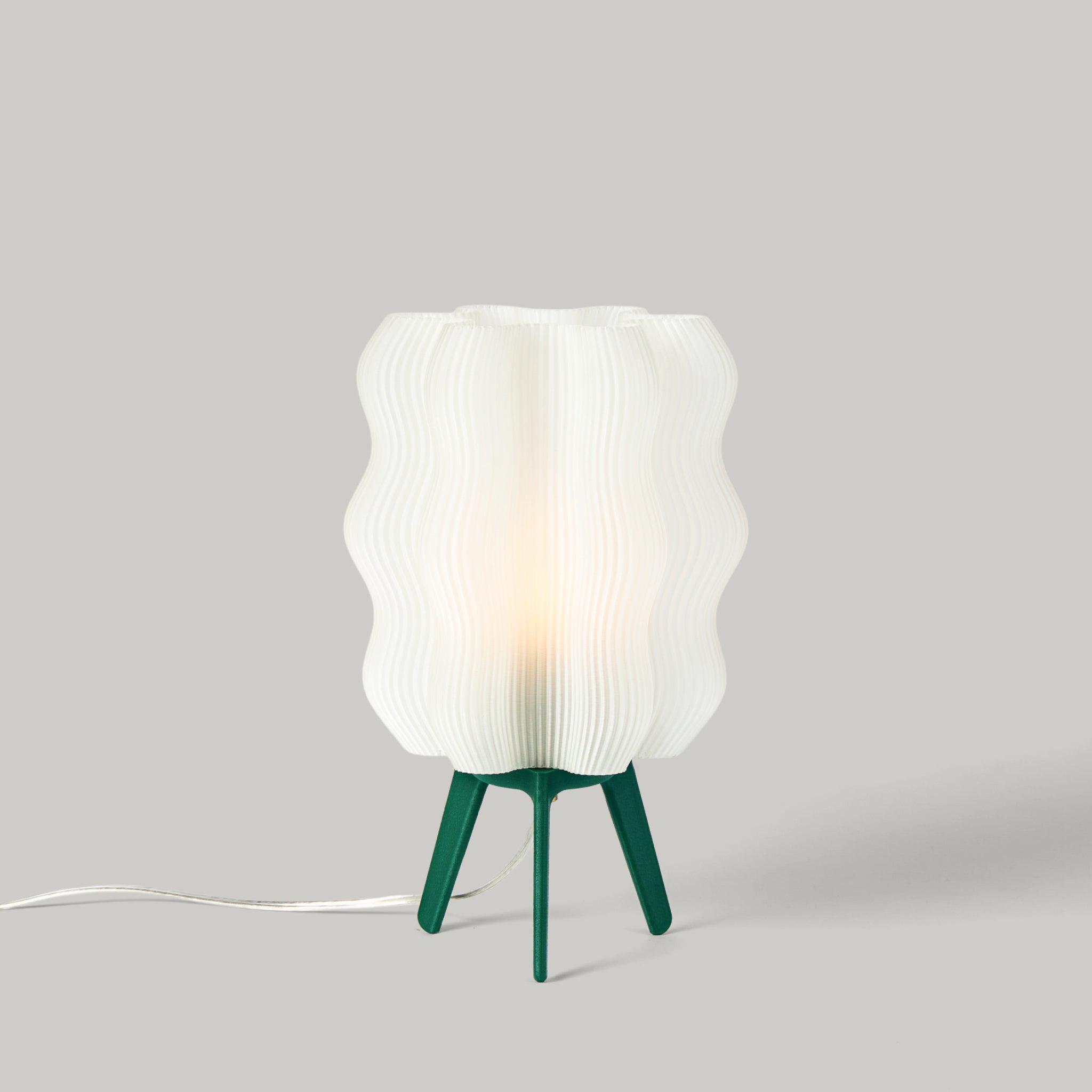 Wavy Lamp in forest on white background