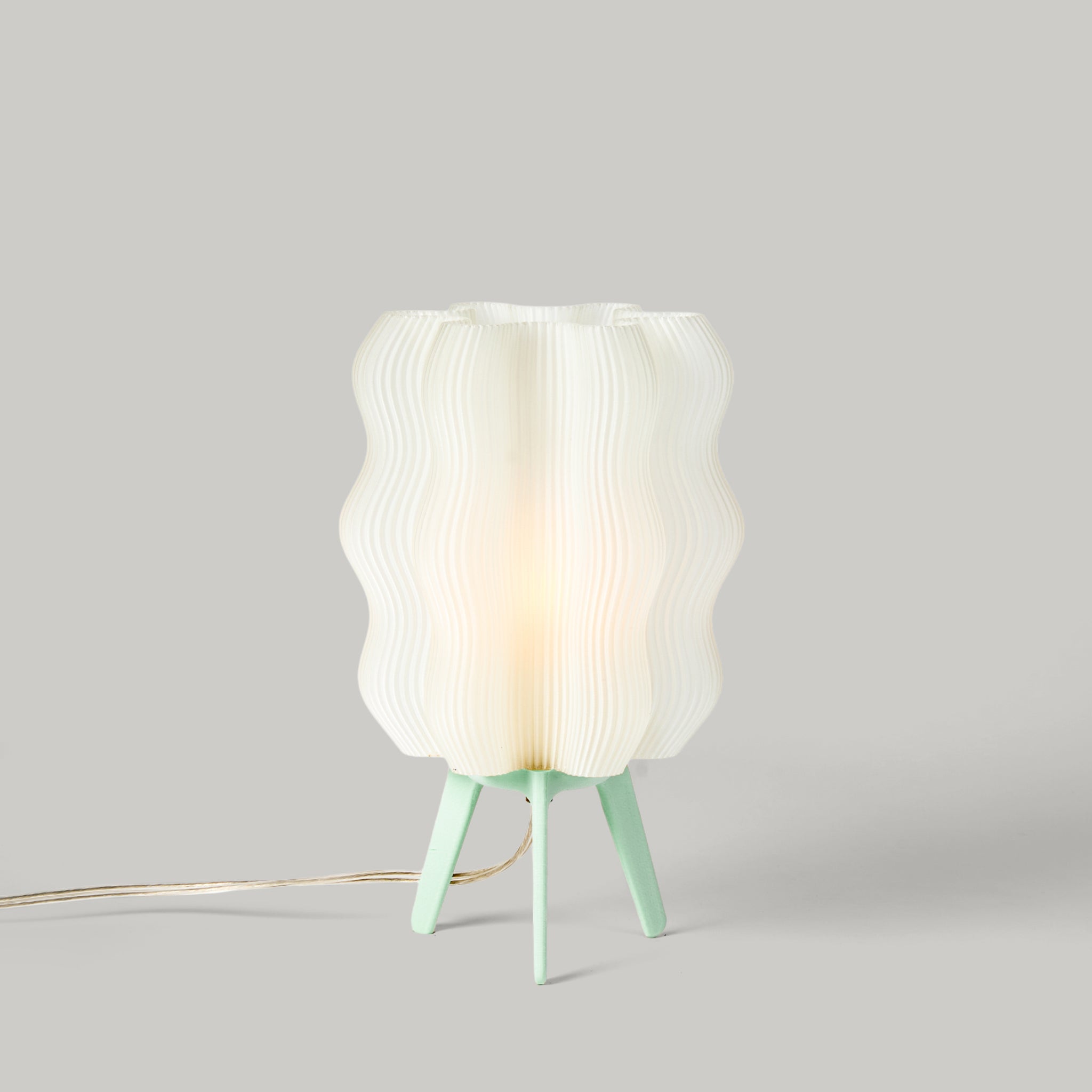 Wavy Lamp in mint on white background