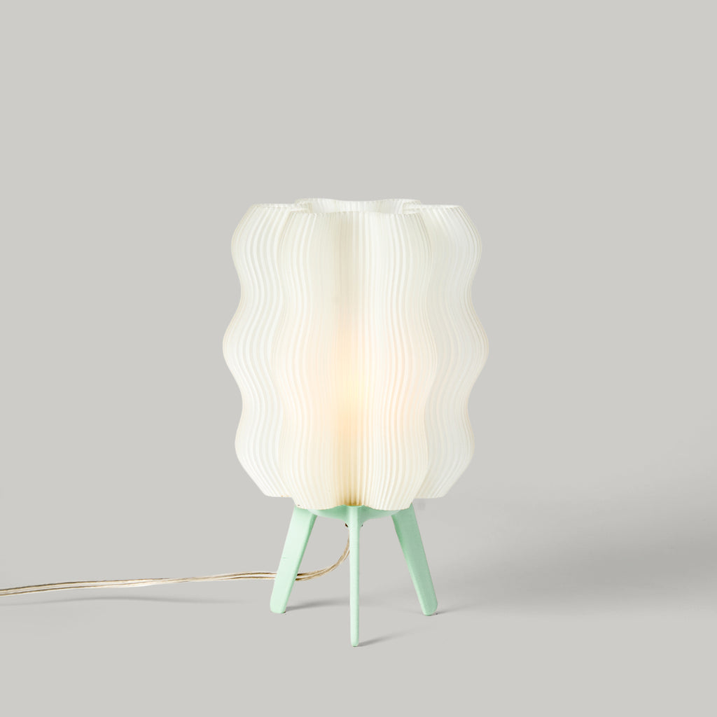 Wavy Lamp in mint on white background