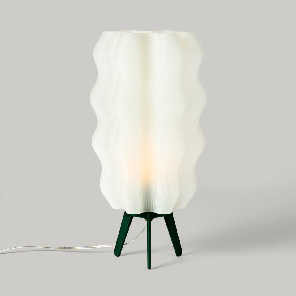 Tall Wavy Lamp in forest on white background
