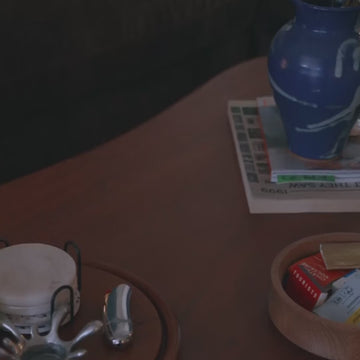 Cordless Mini Allium on coffee table